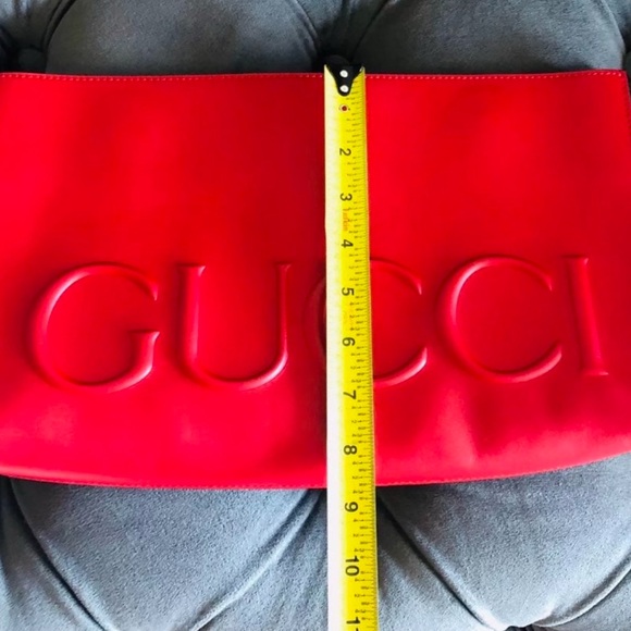 SOLD ‼️ Gucci Clutch Large Red Leather 100% authentic - Picture 10 of 10